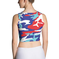 Anguilla Camouflage - Women's Fitted Crop Top - Properttees