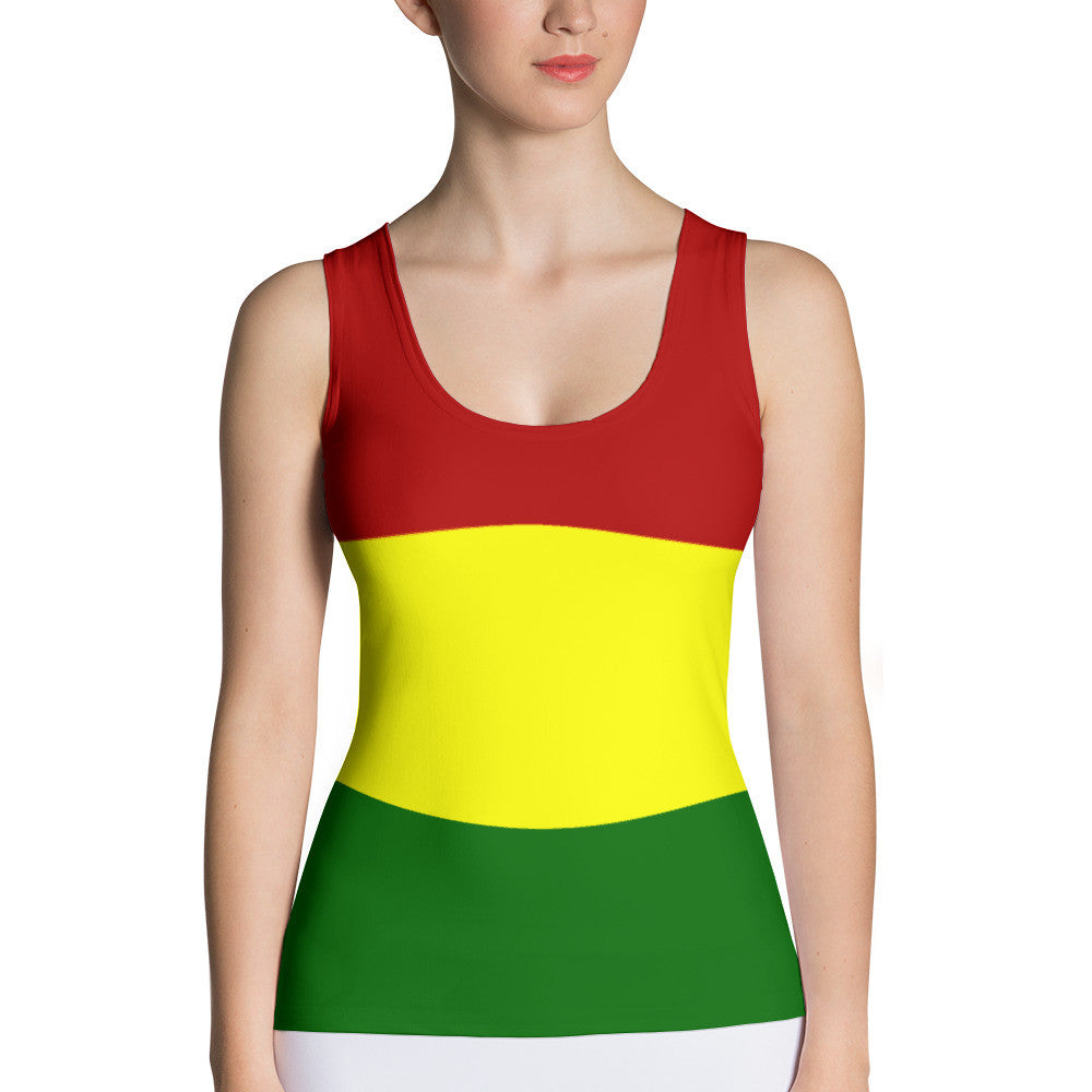 Ites, Gold and Green - Women's Fitted Tank Top