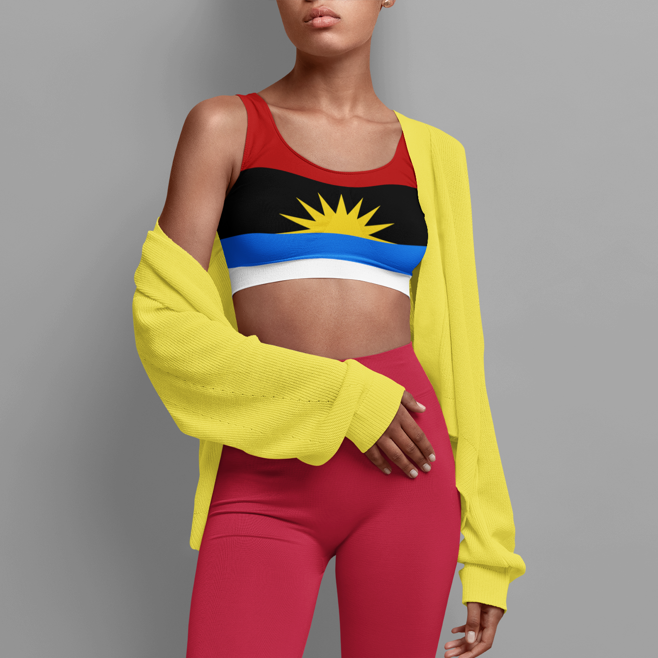 Antigua Flag - Sports bra