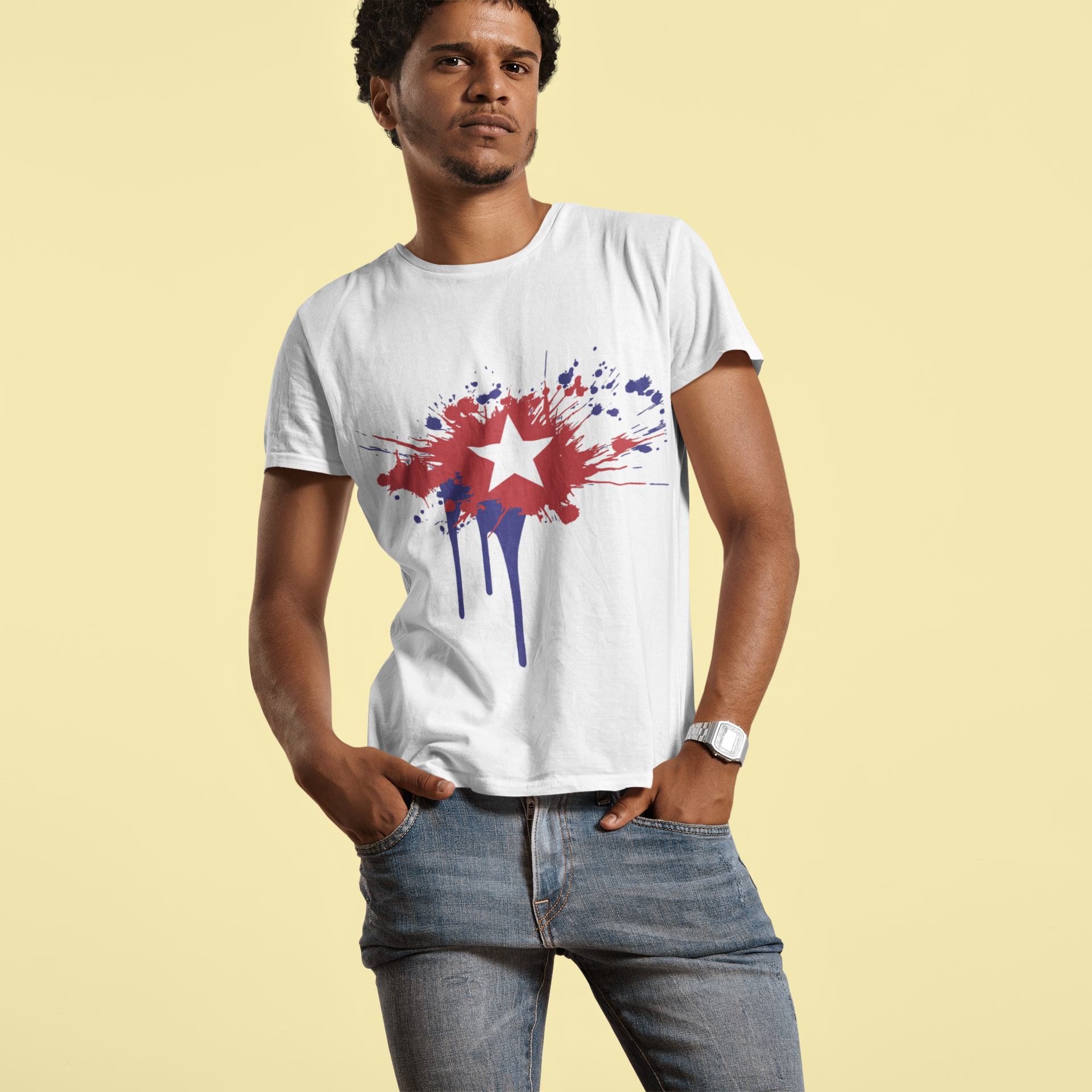 Cuba Paint - Men's Short-Sleeve Heavyweight T-Shirt