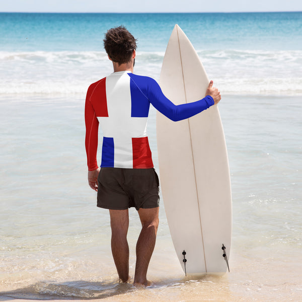 Dominican Republic Flag - Men's Long Sleeve Rash Guard - Properttees