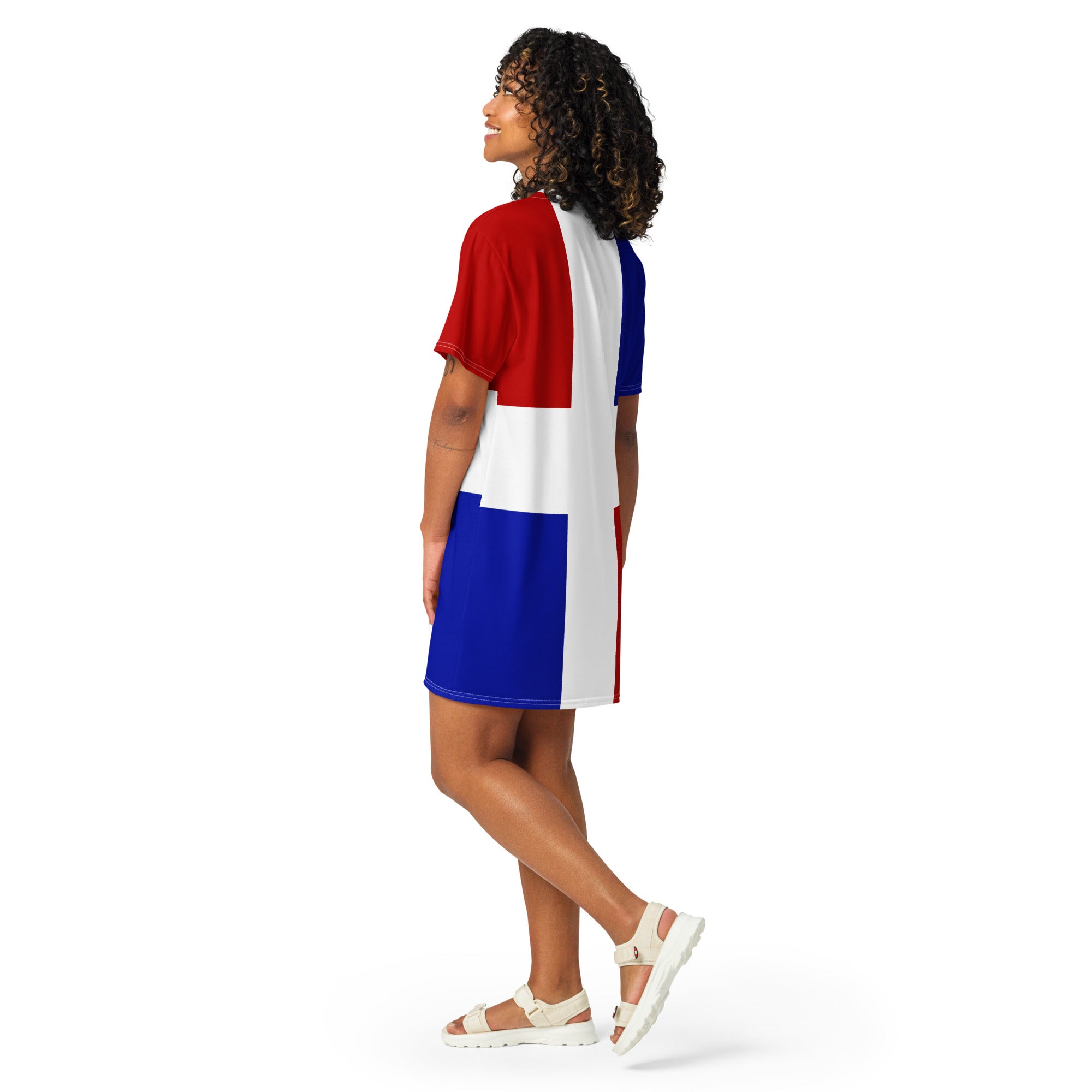 Dominican Republic Flag - T-shirt dress - Properttees Dominican Republic Flag - T-shirt dress - Properttees