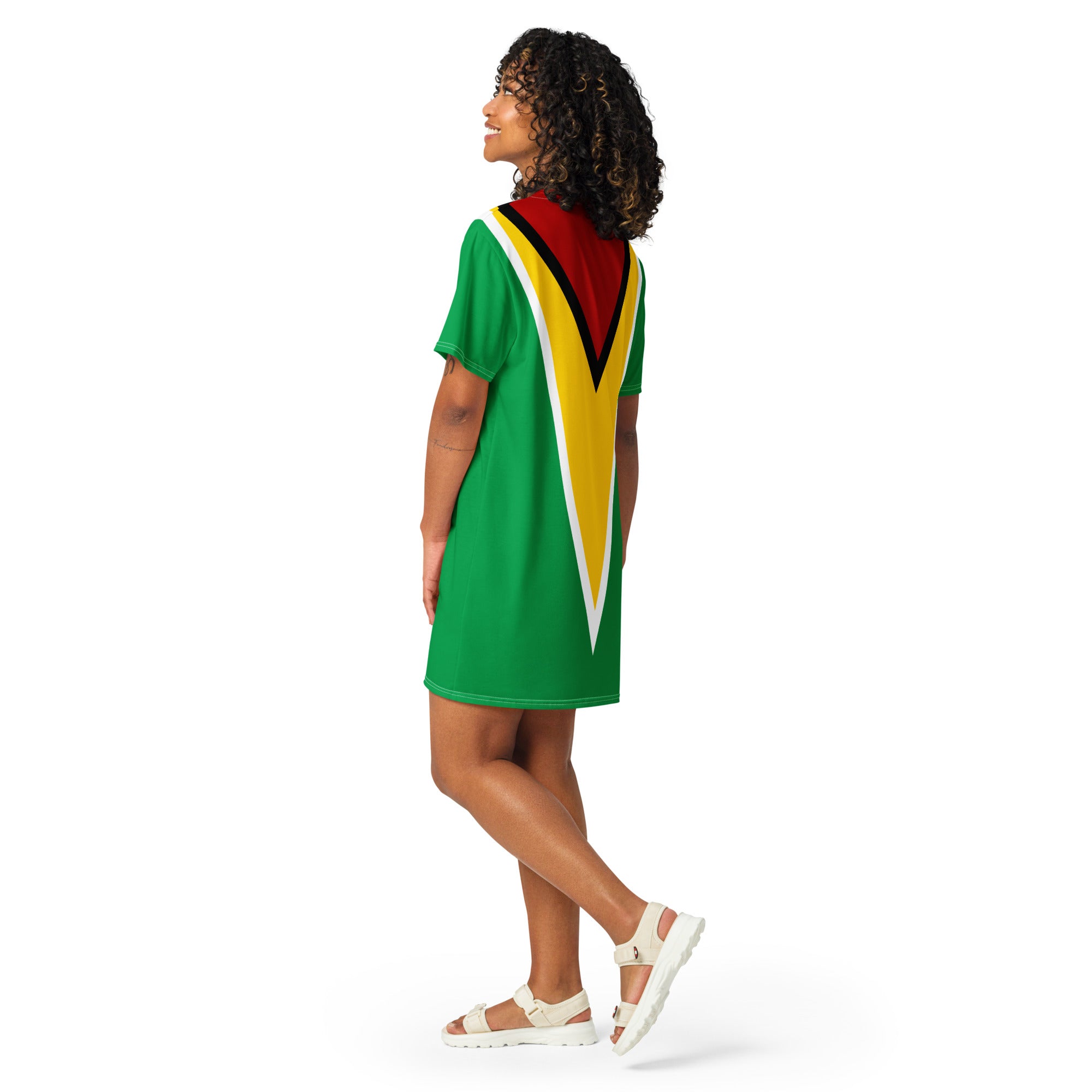 Guyana Flag - T-shirt dress - Properttees Guyana Flag - T-shirt dress - Properttees