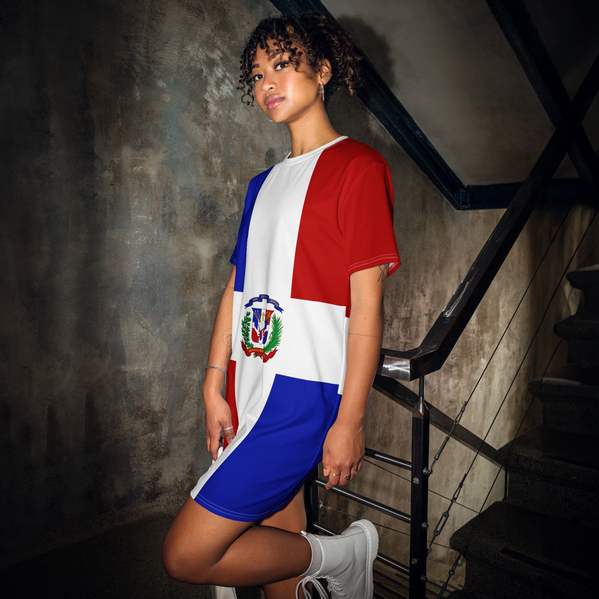 Dominican Republic Flag - T-shirt dress Dominican Republic Flag - T-shirt dress