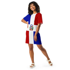 Dominican Republic Flag - T-shirt dress