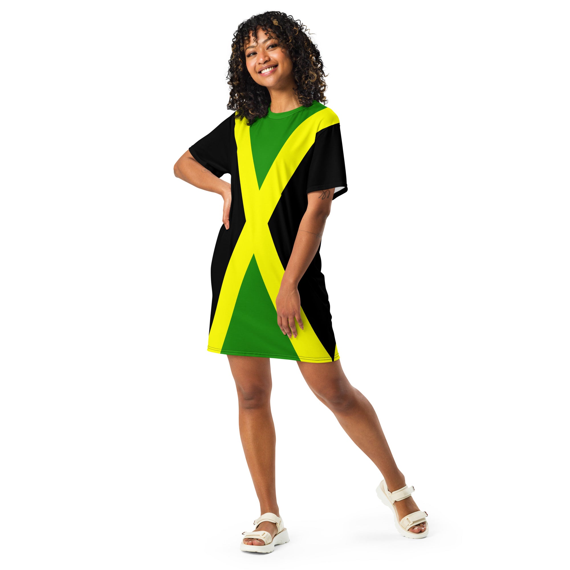 jamaica t shirt dress Jamaica Flag Jamaica Flag Plus Size Dress for Women Long Summer Top Casual Casual T-Shirt Swing Dress Look Thin 2XL at Amazon Women's Clothing store