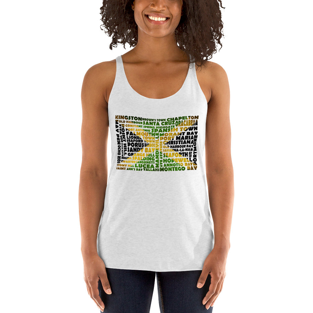Jamaica Flag Stencil - Women's Tank Top