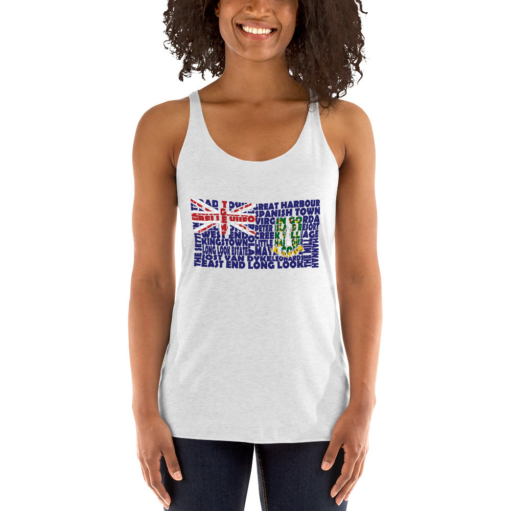 British Virgin Islands Flag Stencil - Women's Tank Top