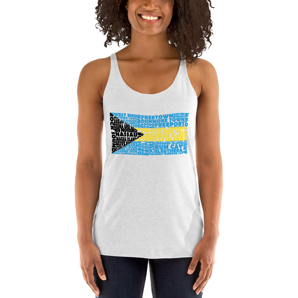Bahamas Flag Stencil - Women's Tank Top
