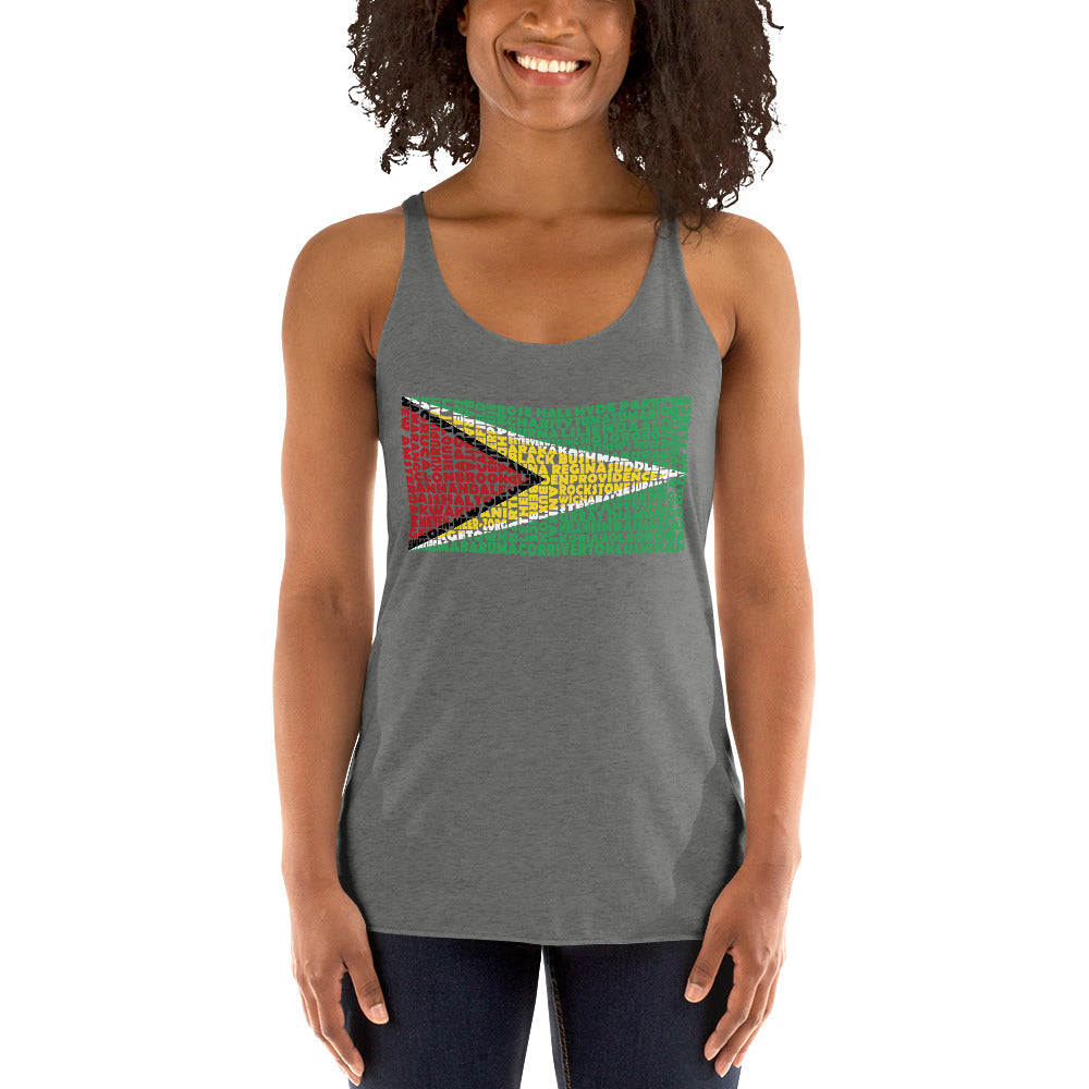 Guyana Flag Stencil - Women's Tank Top