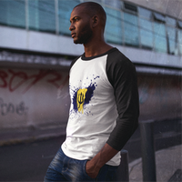 Barbados Paint - Unisex 3/4 sleeve shirt - Properttees
