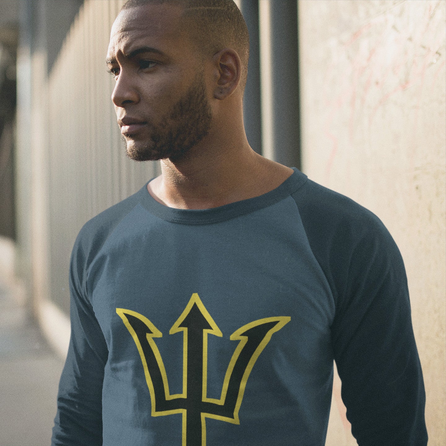 Barbados Trident - Unisex 3/4 sleeve shirt