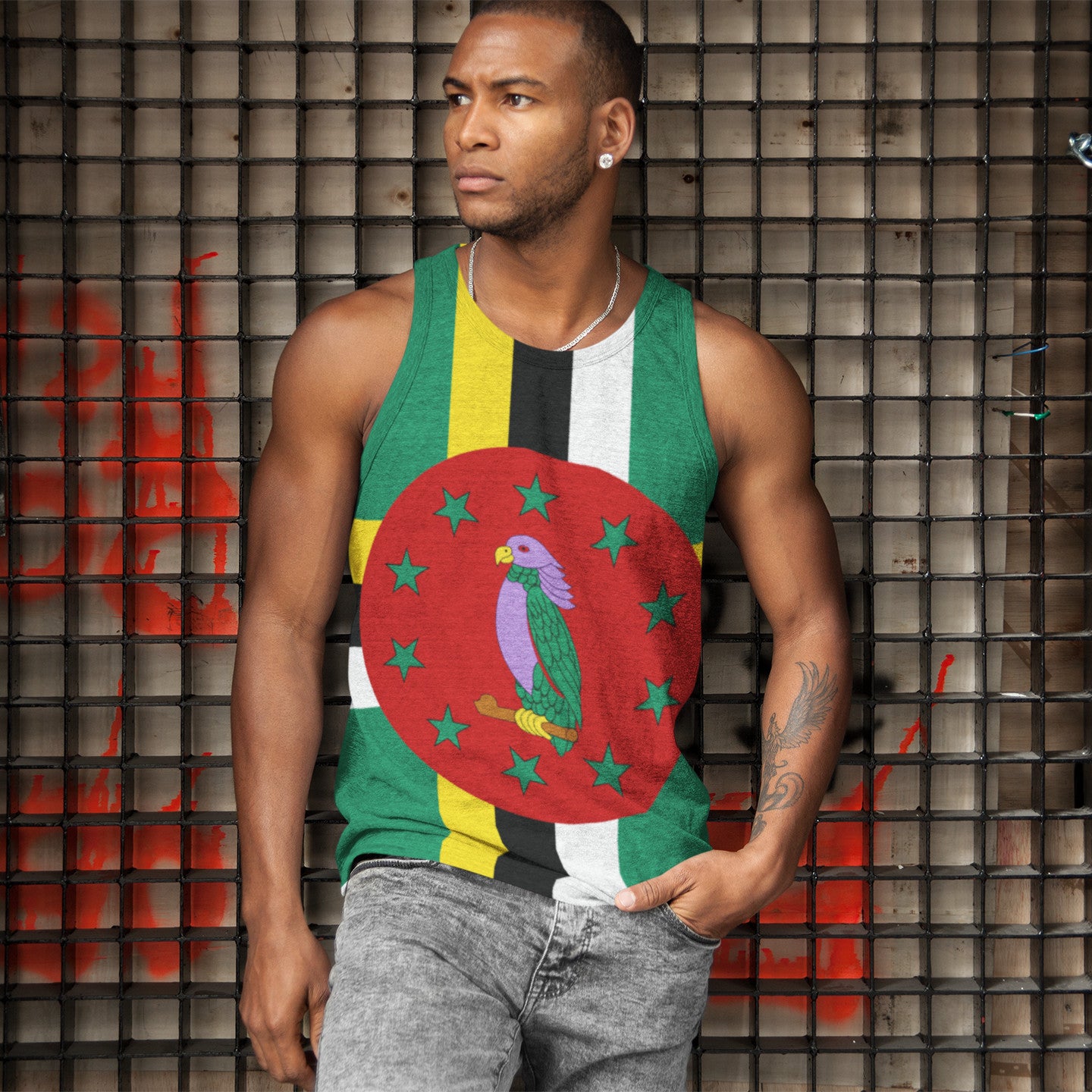 Dominica Flag - Men's Tank Top
