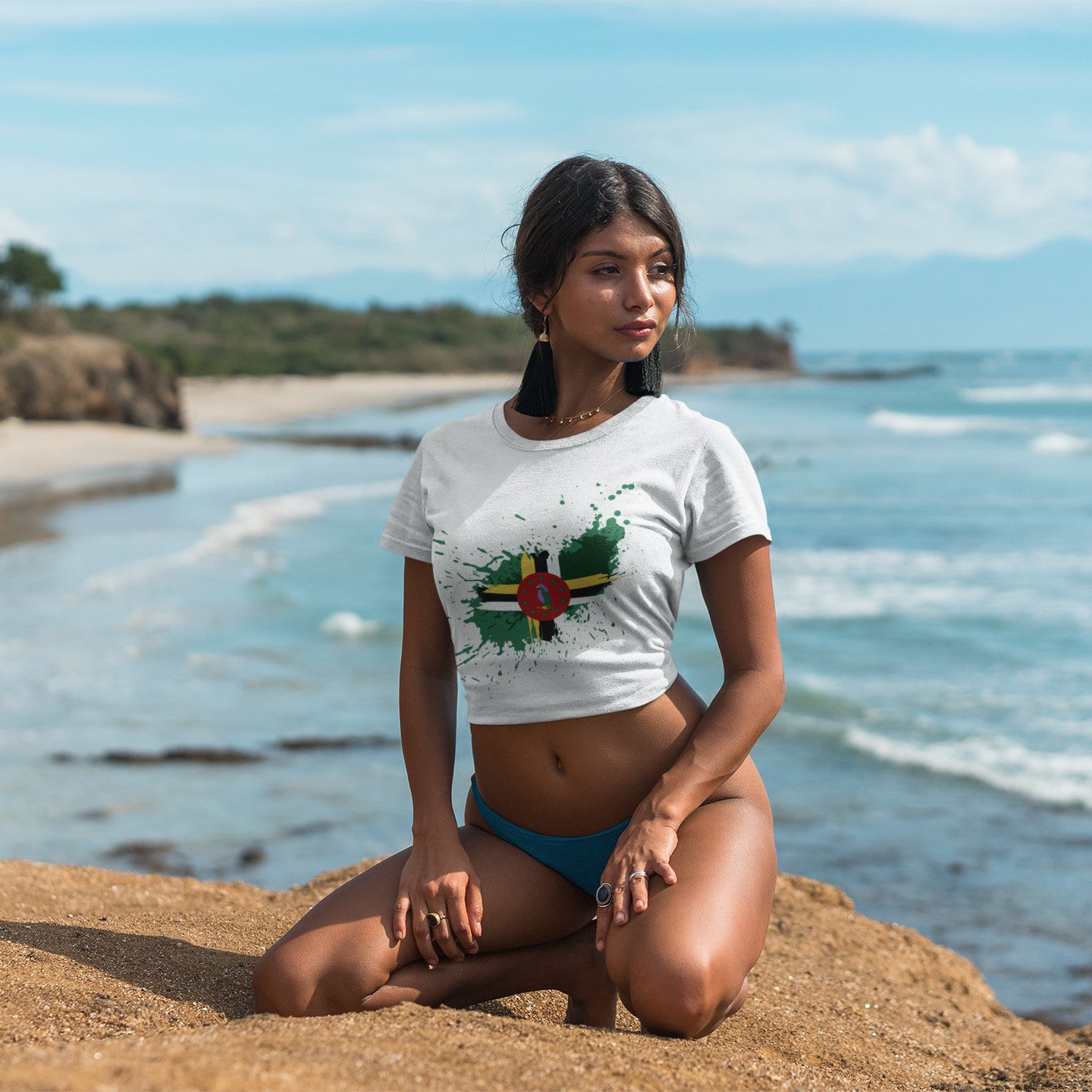 Dominica Paint - Women's Crop Top