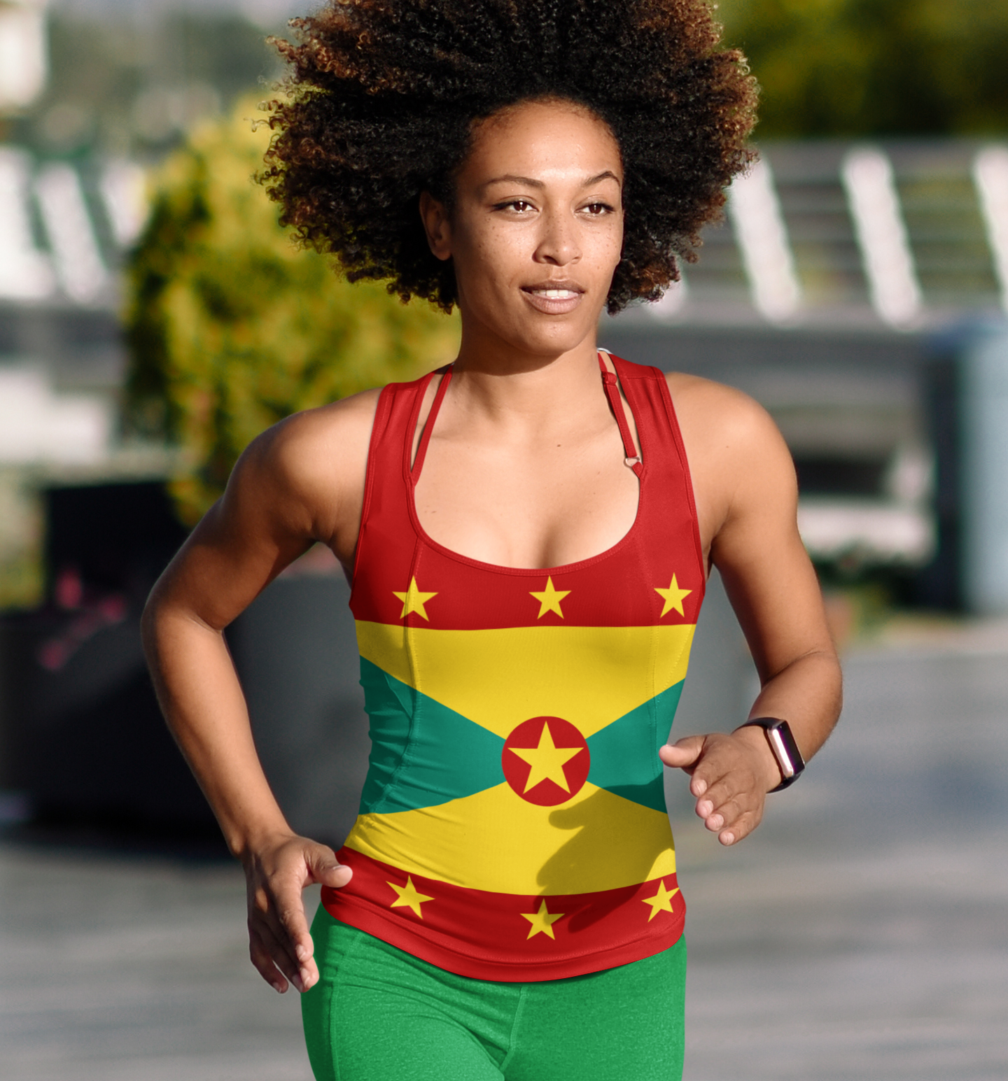 Grenada Flag - Women's Fitted Tank Top