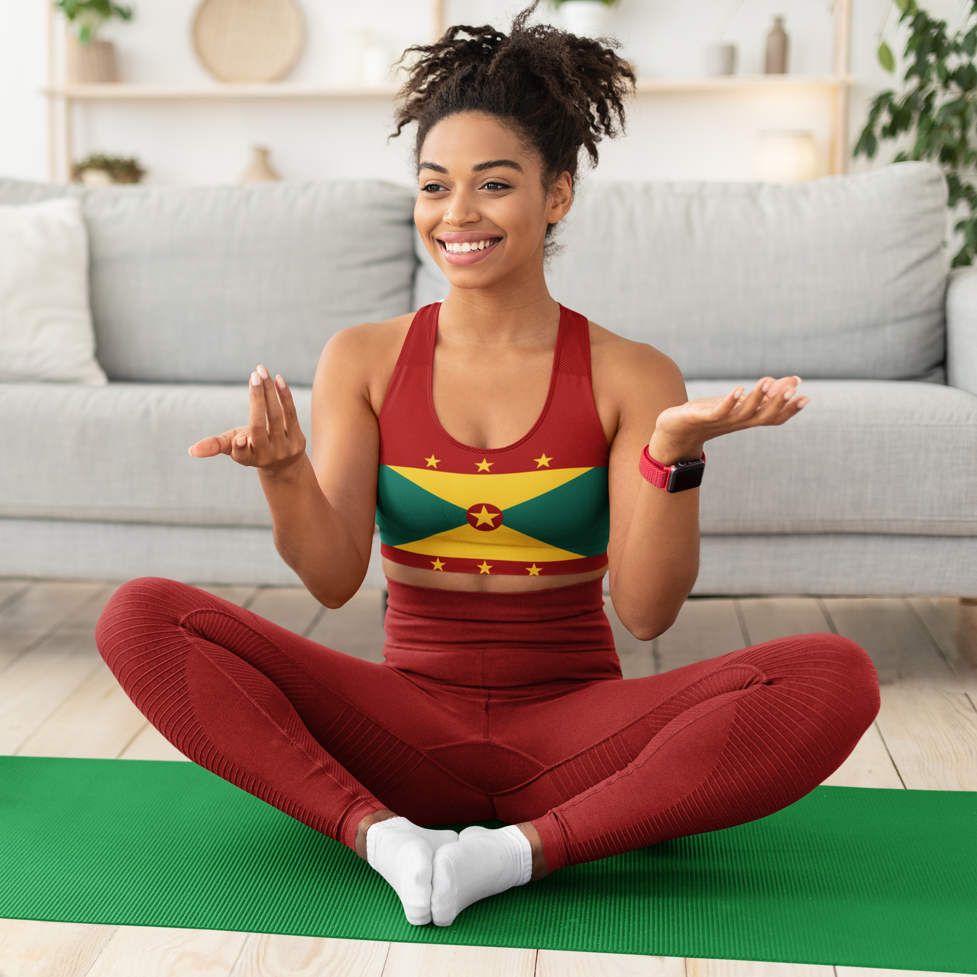 Grenada Flag - Sports bra