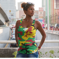 Guyana Camouflage - Women's Fitted Tank Top - Properttees