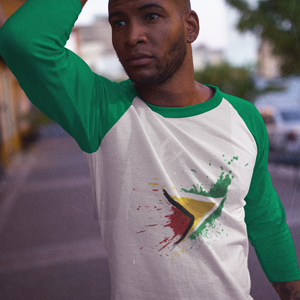 Guyana Paint - Unisex 3/4 sleeve shirt - Properttees