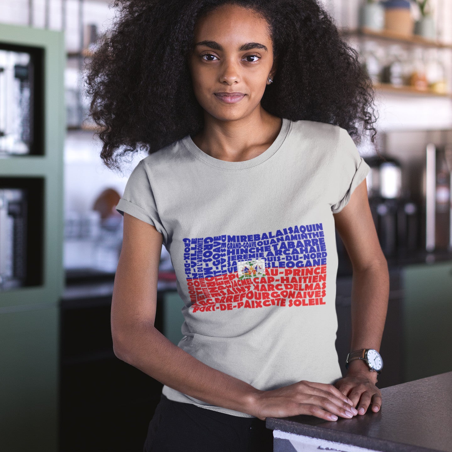 Haiti Stencil - Women's short sleeve t-shirt