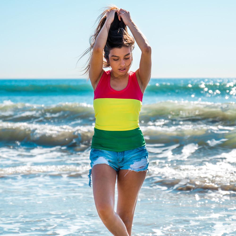 Ites, Gold and Green - Women's Fitted Tank Top