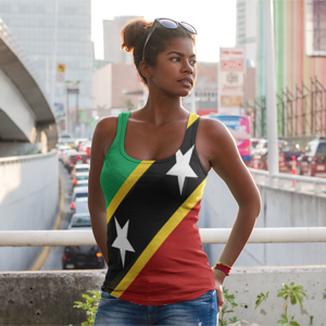 Grenada Flag - Women's Fitted Tank Top - Properttees