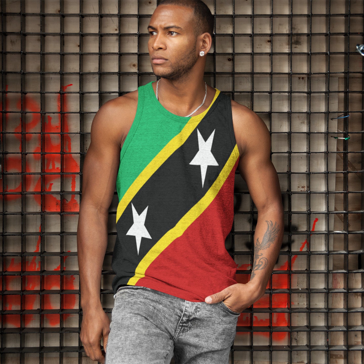 St. Kitts and Nevis Flag - Men's Tank Top