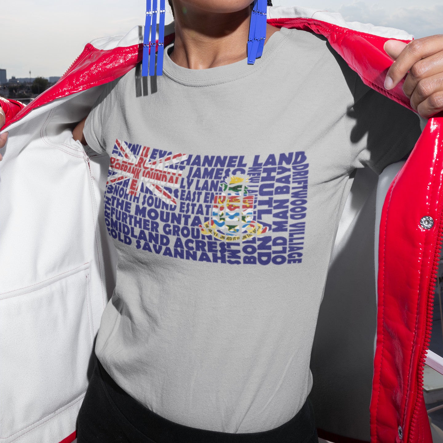 Cayman Islands Stencil - Women's short sleeve t-shirt