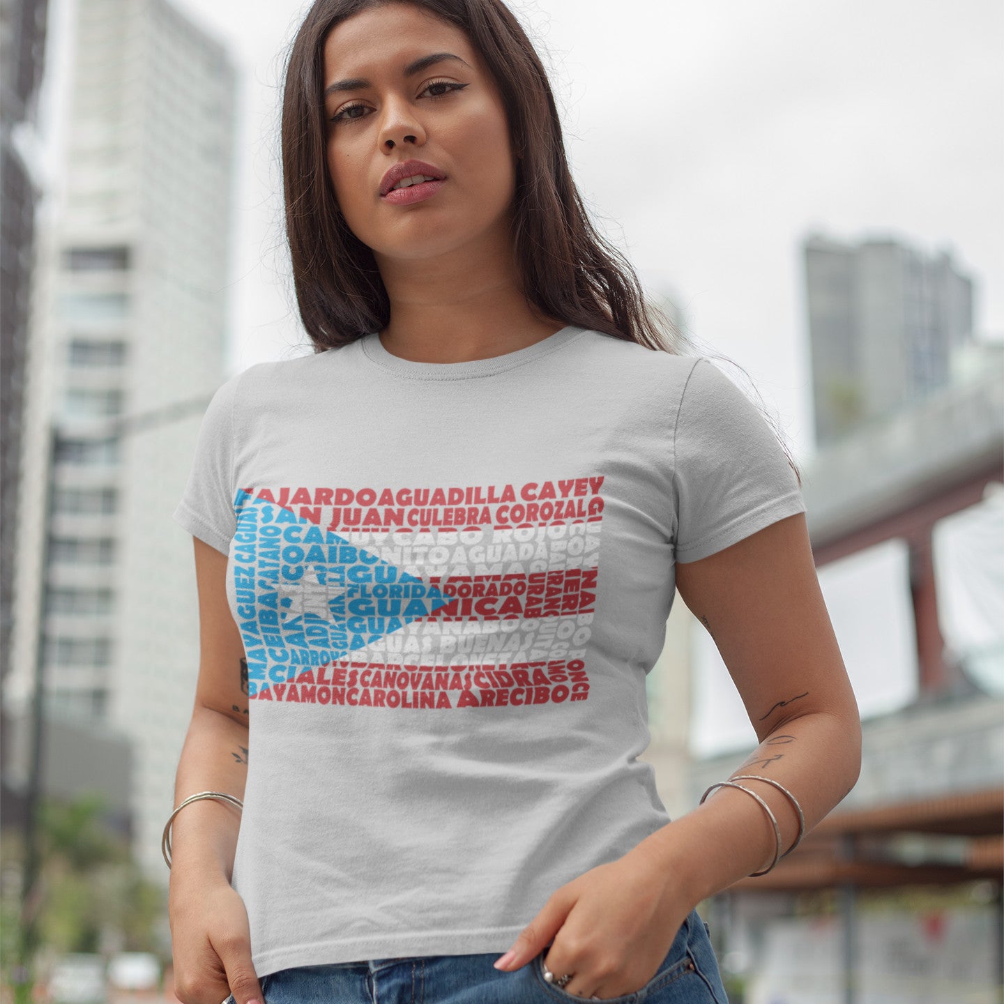 Puerto Rico Stencil - Women's short sleeve t-shirt