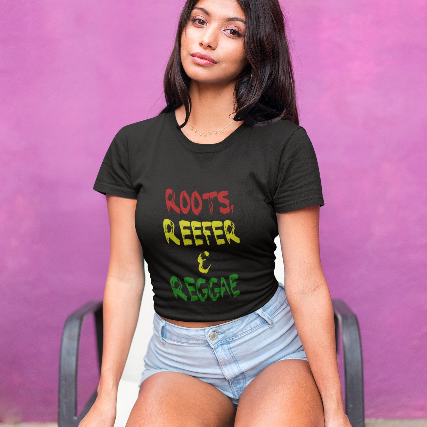 Roots, Reefer and Reggae - Women’s Crop Top