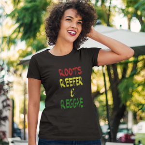 Roots, Reefer and Reggae - Women's short sleeve t-shirt