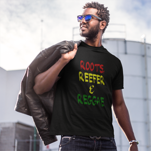 Roots, Reefer and Reggae - Short sleeve men's t-shirt