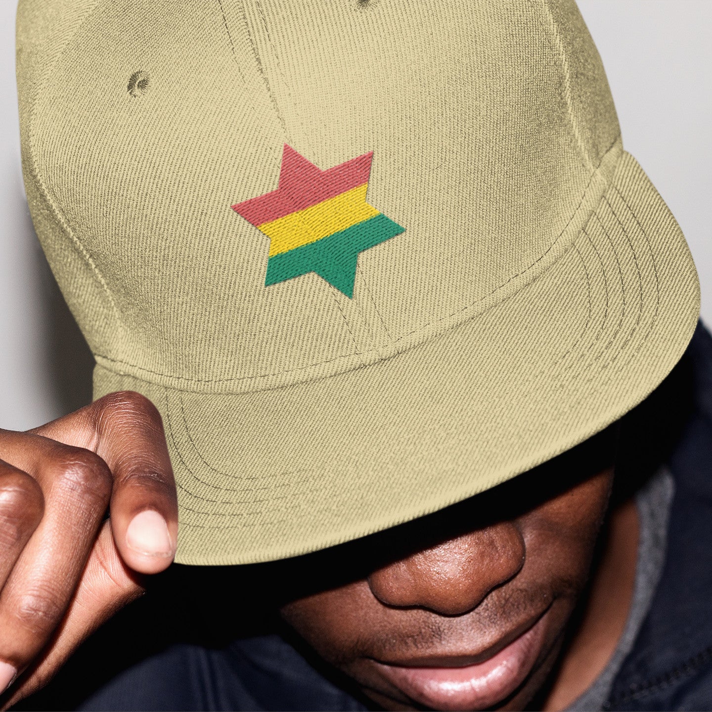 Ites, Gold and Green Star of David - Classic Low Profile Cap