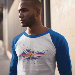 Turks and Caicos Paint - Unisex 3/4 Sleeve Shirt