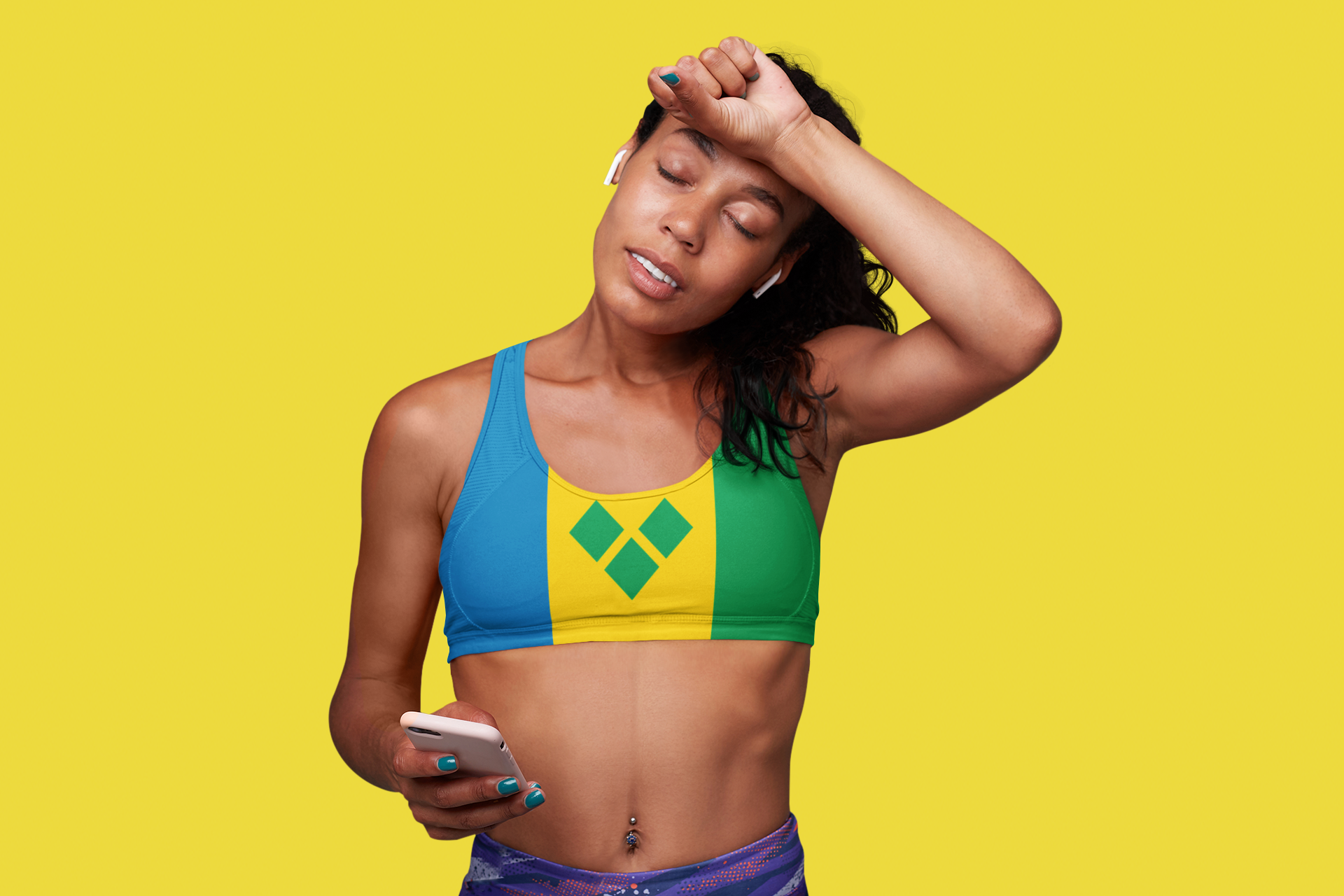 St. Vincent Flag - Sports bra