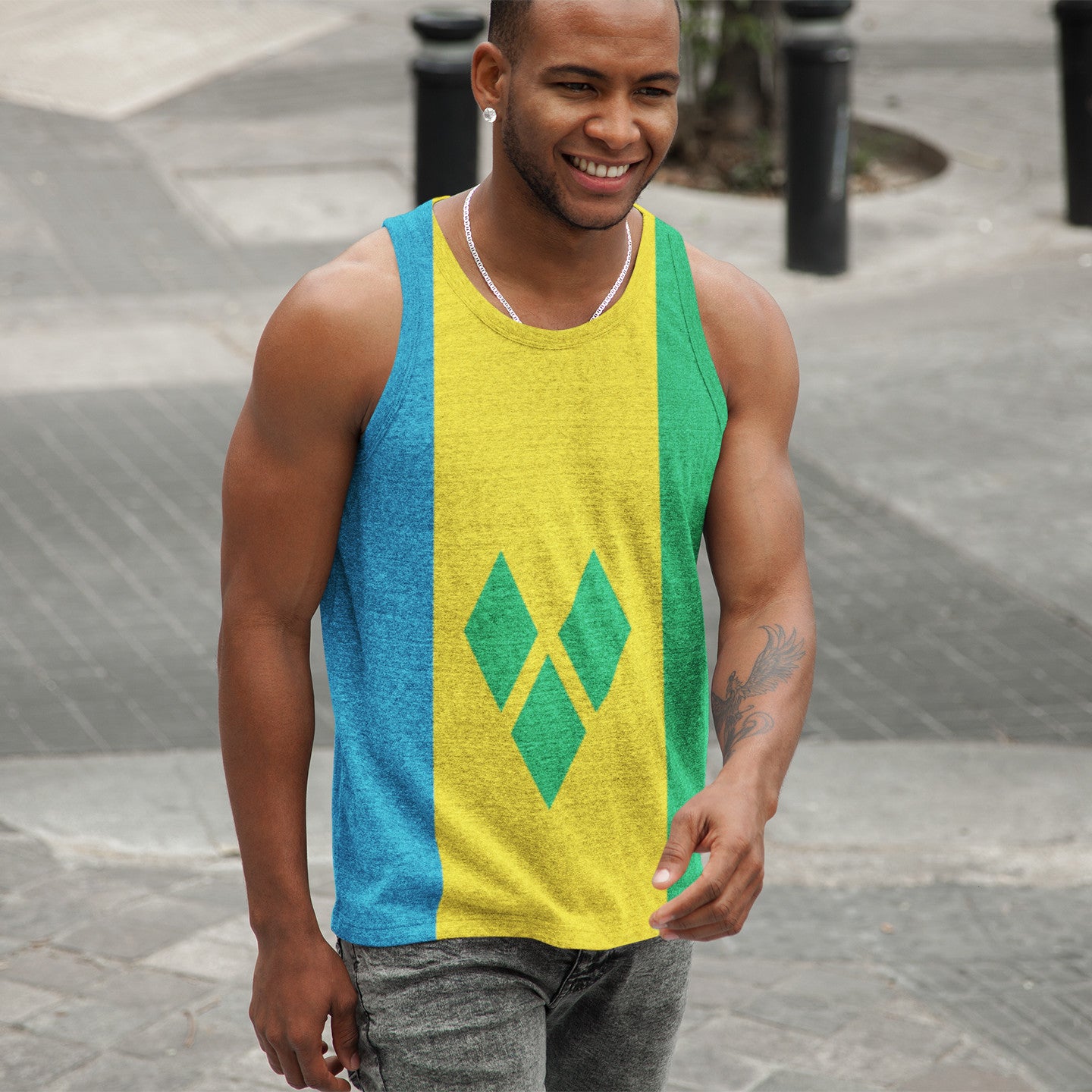 St. Vincent Flag - Men's Tank Top