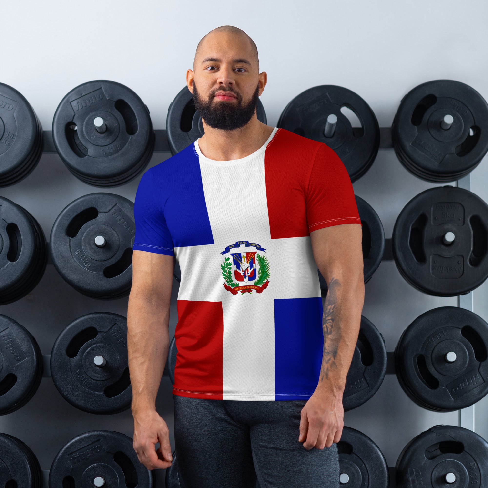 Dominican Republic - Men's Athletic T-shirt - Properttees