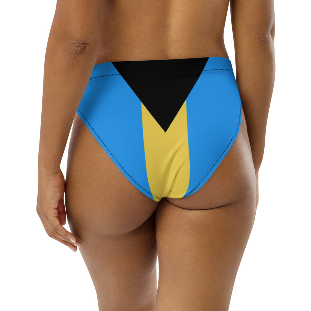 High Waisted Bikini Bottom, Seamless Swimsuit Bottom, Bahamas Belt