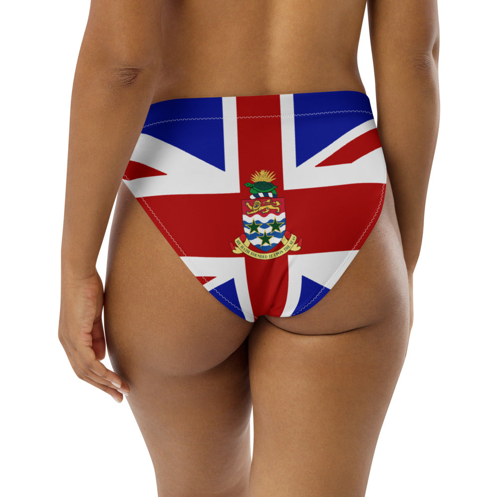 Cayman Islands Flag - High Waist Bikini Bottom Non Reversible