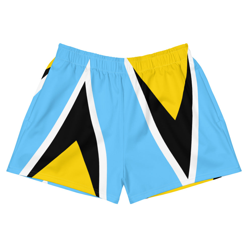 St. Lucia - Women's Athletic Shorts - Properttees