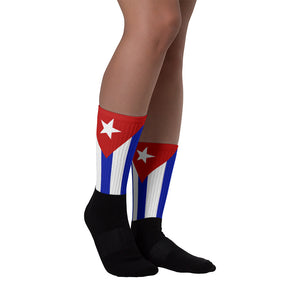 Cuba Flag - Black foot socks - Properttees