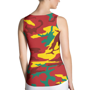Grenada Camouflage - Women's Fitted Tank Top - Properttees