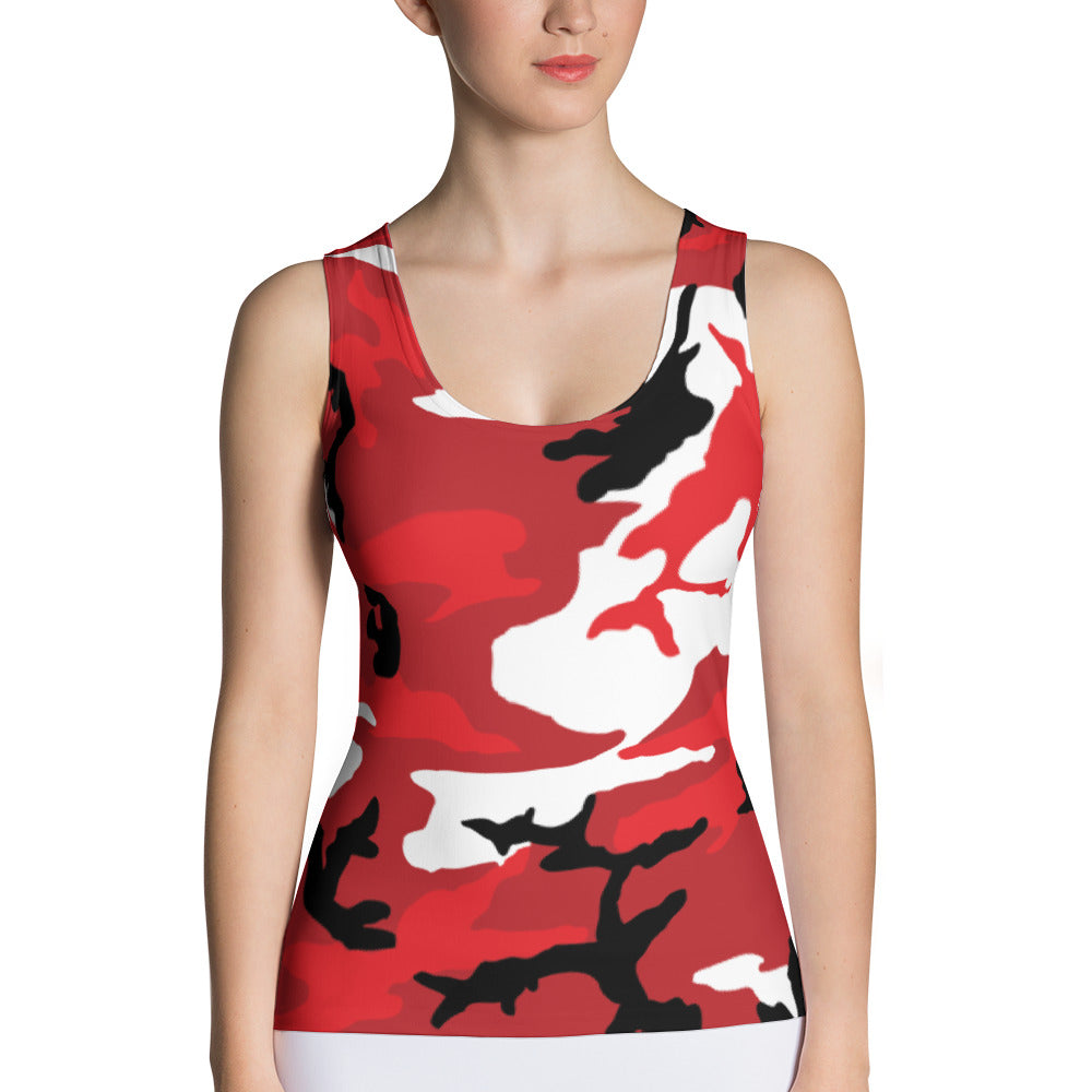 Trinidad and Tobago Camouflage - Women's Fitted Tank Top