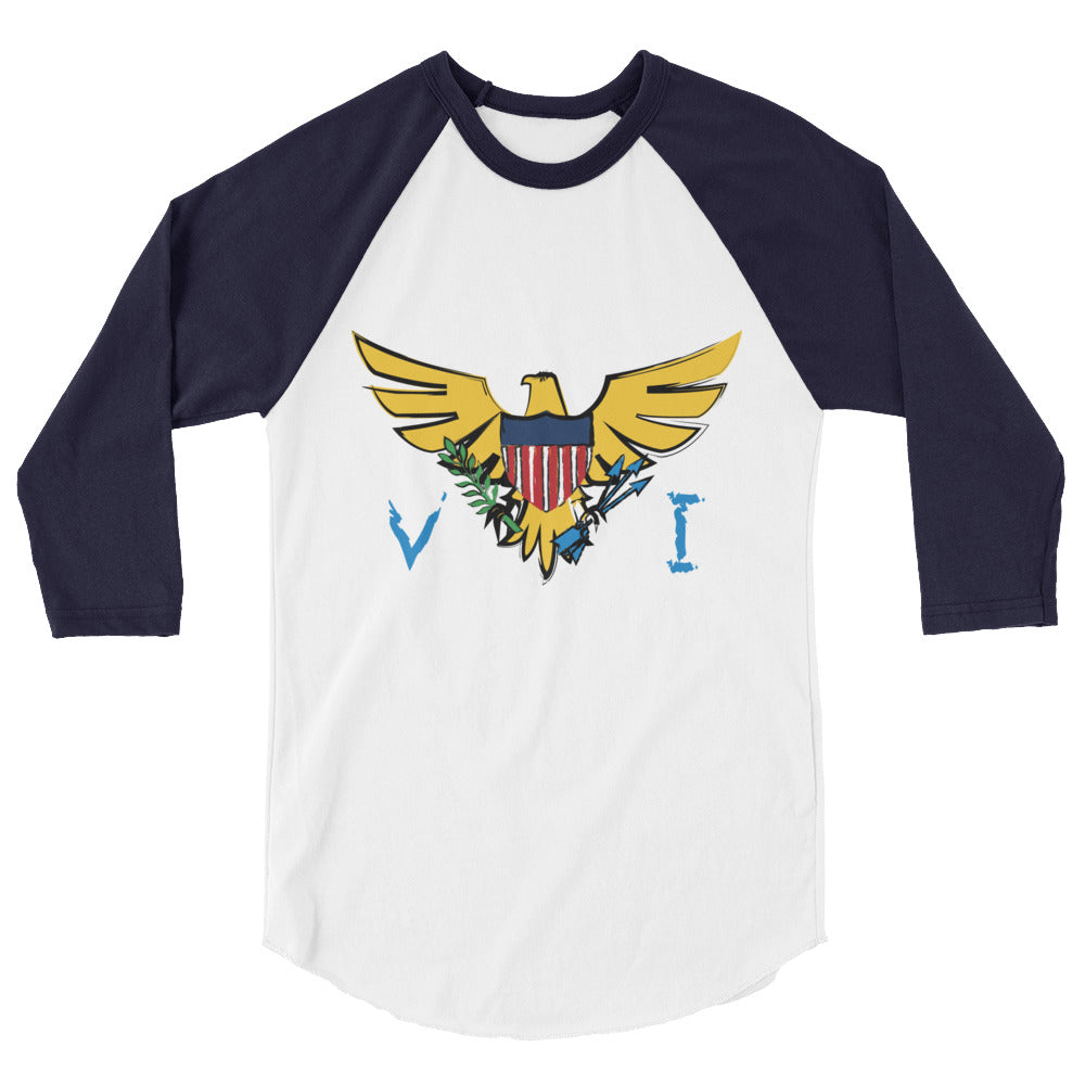 US Virgin Islands Paint - Unisex 3/4 Sleeve Shirt