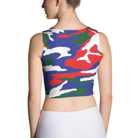 British Virgin Islands Camouflage - Women's Fitted Crop Top - Properttees