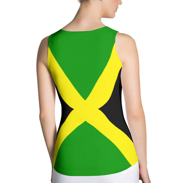 Jamaica Flag - Women's Fitted Tank Top - Properttees