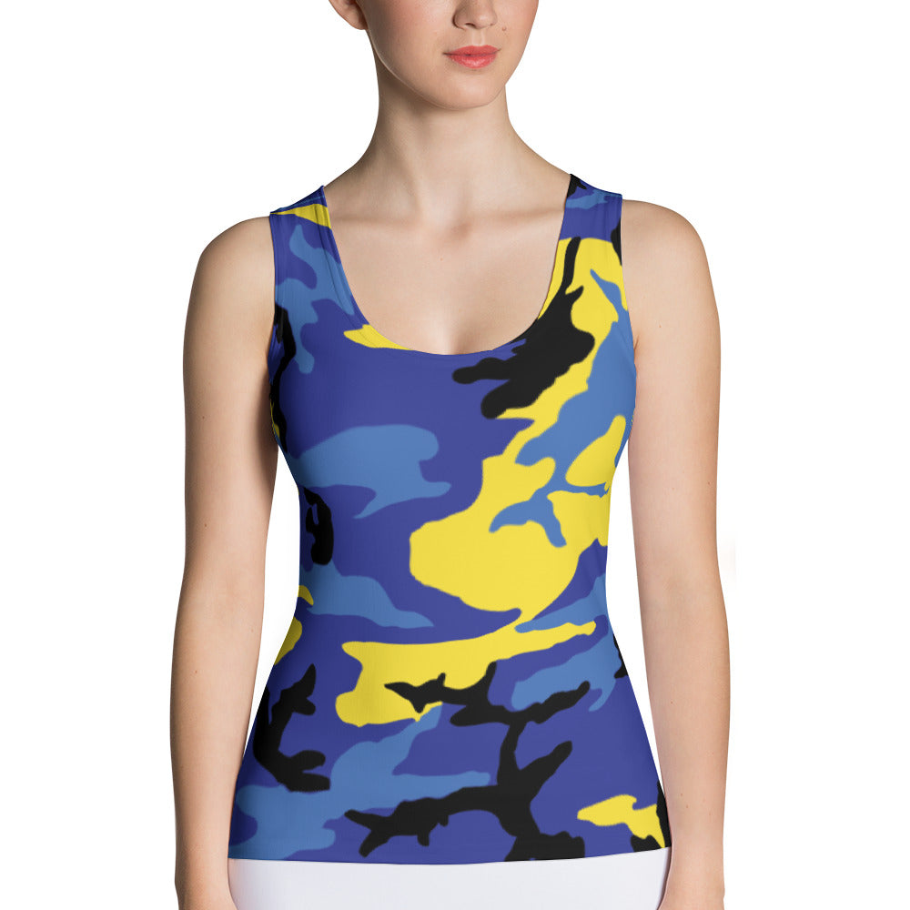 Barbados Camouflage - Women's Fitted Tank Top - Properttees