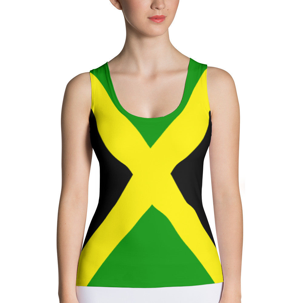 Jamaica Flag - Women's Fitted Tank Top