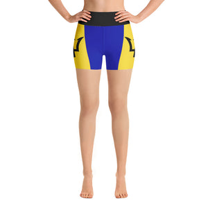 Barbados Flag - Yoga Shorts - Properttees