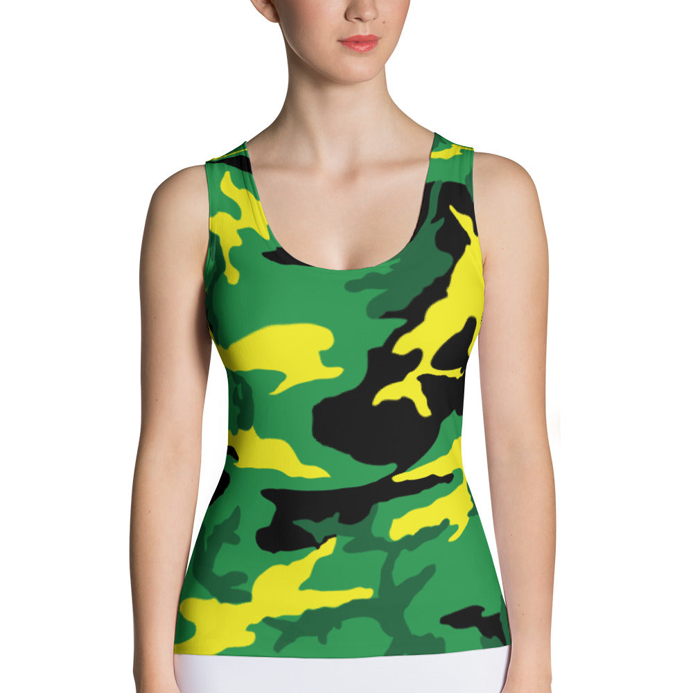 Jamaica Camouflage - Women's Fitted Tank Top