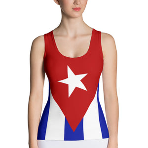 Cuba - Women's Fitted Tank Top - Properttees